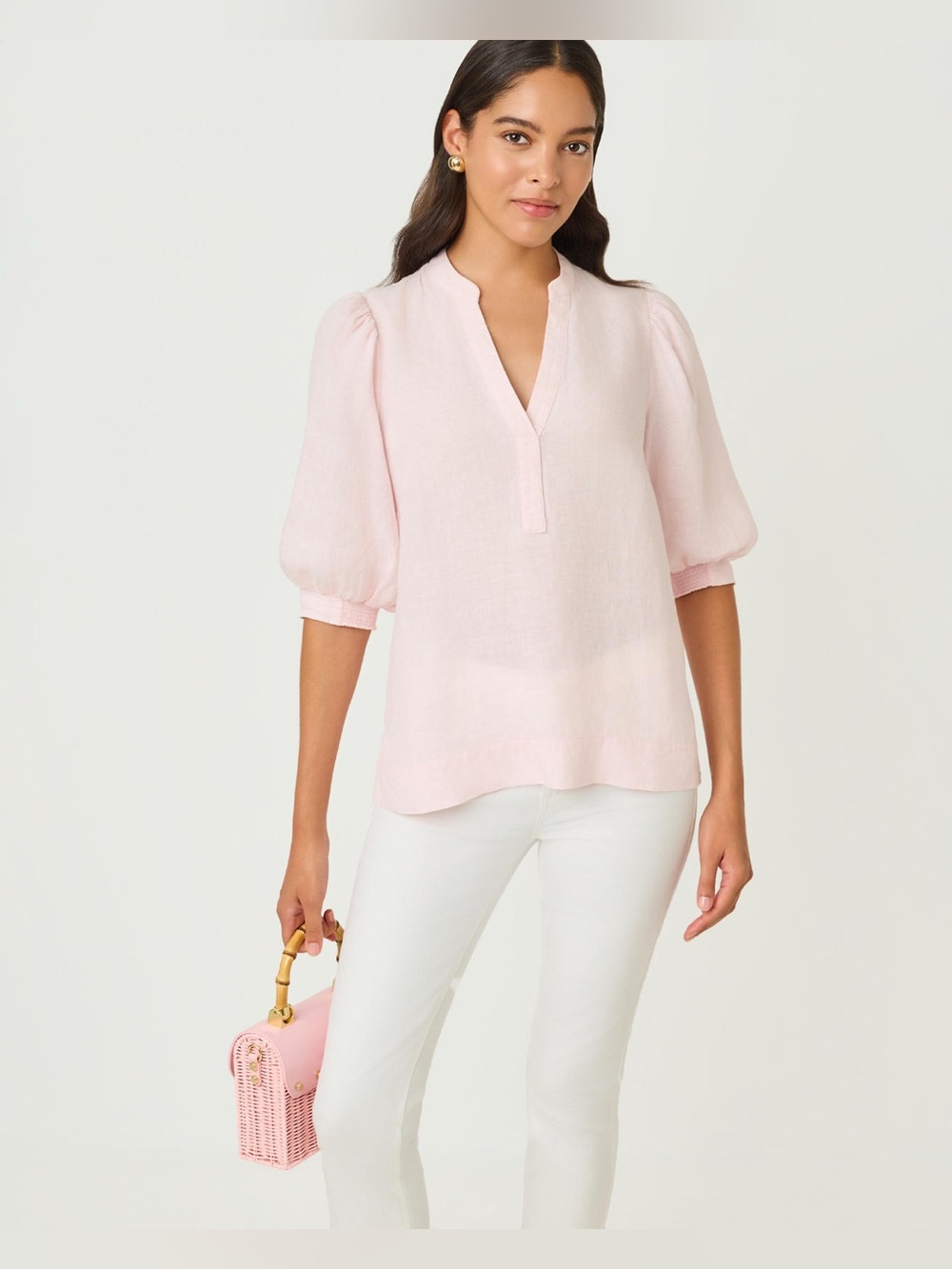 EUC – Lilly Pulitzer Mialeigh Linen Top – Size 12